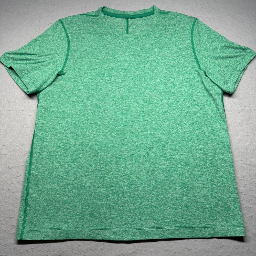 Lululemon Shirt Mens XL Green Metal Vent Tech Short Sleeve Training Activewear